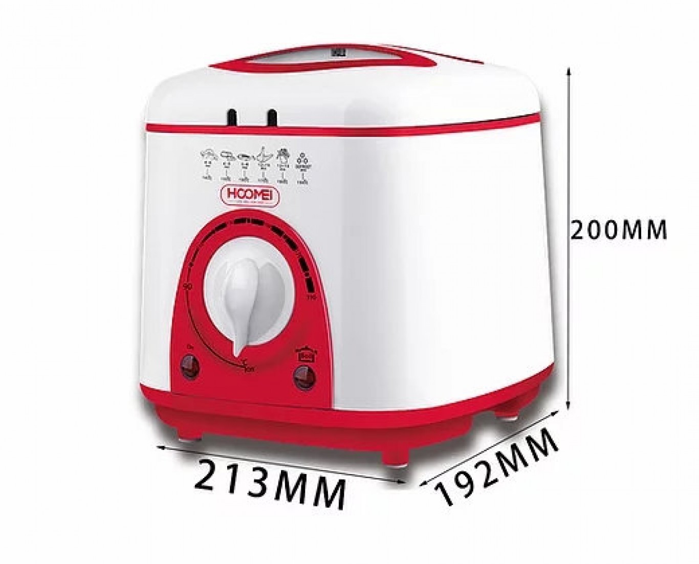 Hoomei® Φριτέζα Πολυμάγειρας 950W με Αποσπώμενο Κάδο 1lt & Ρυθμιζόμενο Θερμοστάτη HM-5332